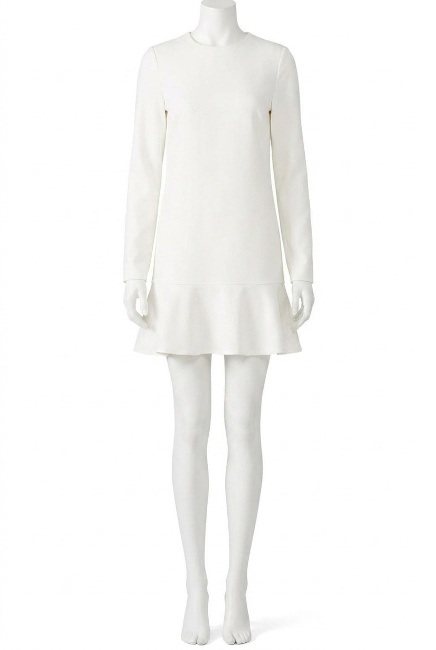 NEW THE KOOPLES cutout mini peplum dress in whi01